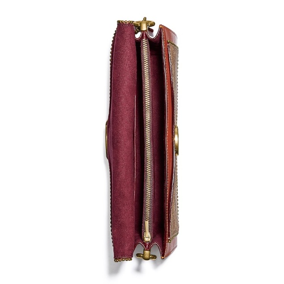 ❤️ Coach Tabby 6793 Shoulder Bag 26 Beige In Signature Canvas With Beadchain - Picture 3 of 7